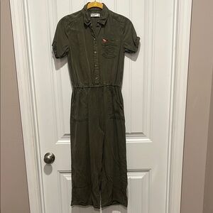 Abercrombie Kids Green Utility Jumpsuit